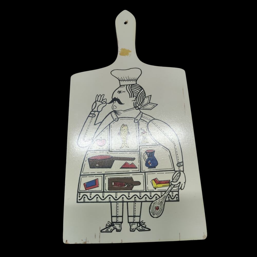 Vintage 1967 Nevco wooden cutting board